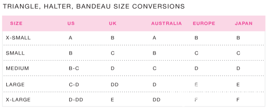 Размерный ряд верха купальника - Блог Бандерольки, рис. 1 Beach Bunny 7